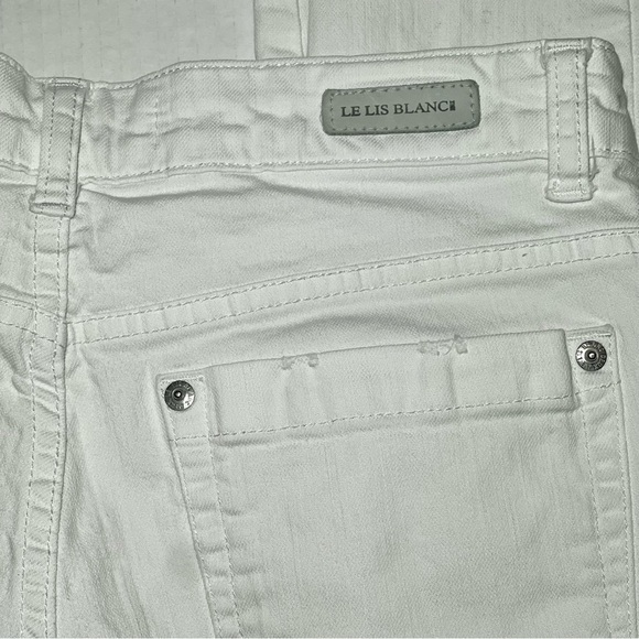 Le Lis Blanc Women's 40 Premium Denim Stretch Skinny White Pants - Picture 9 of 9